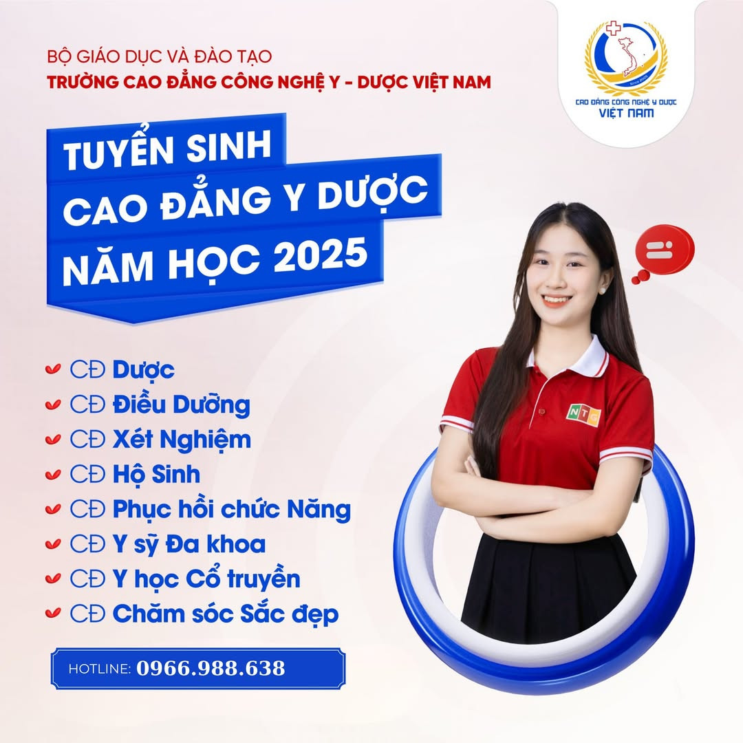 Tuyển sinh năm học 2025 với các ngành Điều dưỡng và y tế