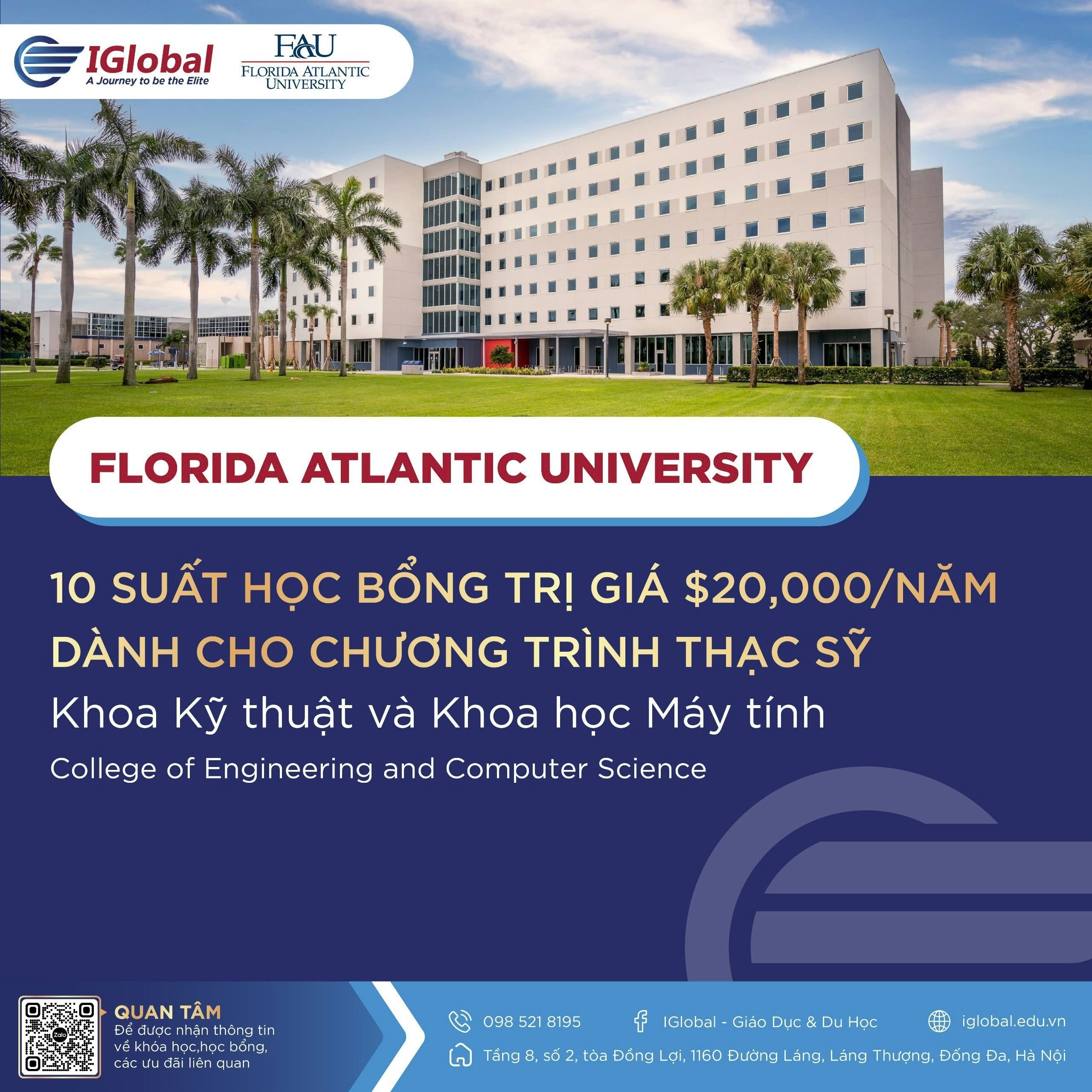 HỌC BỔNG THẠC SĨ $20,000/NĂM