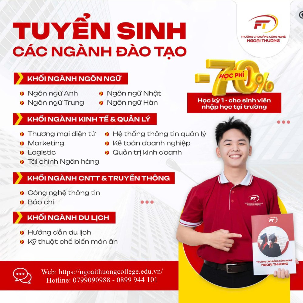 Tuyển Sinh tại Cao đẳng Công nghệ Ngoại Thương