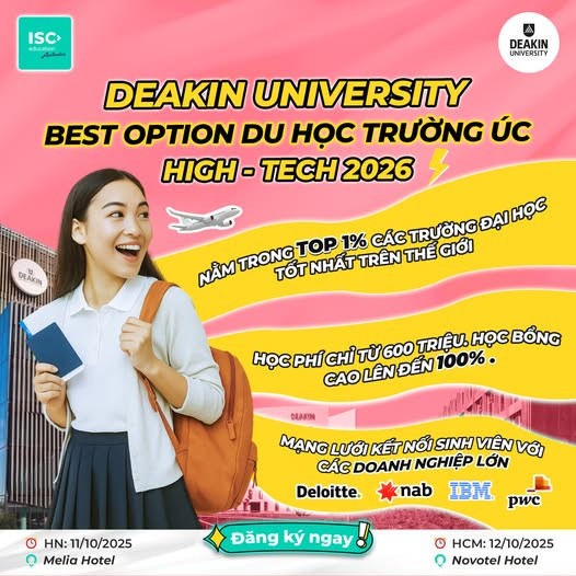 Du học Úc 2026: Săn học bổng 100% tại Deakin University