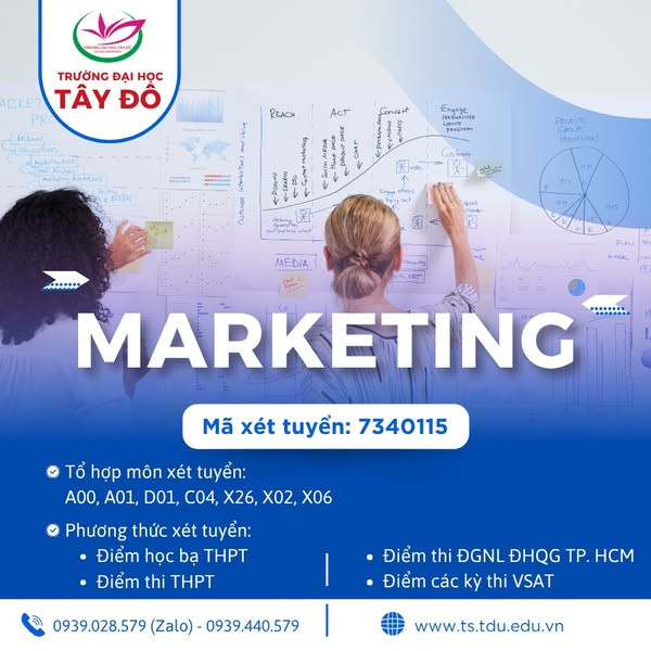 Xét tuyển Marketing: Đại học Tây Đô mở cửa 24 ngành, săn học bổng đến 12 triệu!