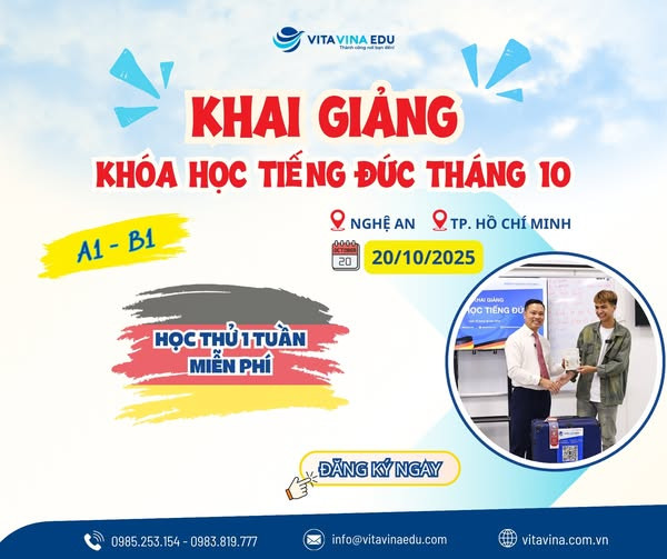 Khai Giảng Khóa Luyện Thi Tiếng Đức Tháng 10/2025