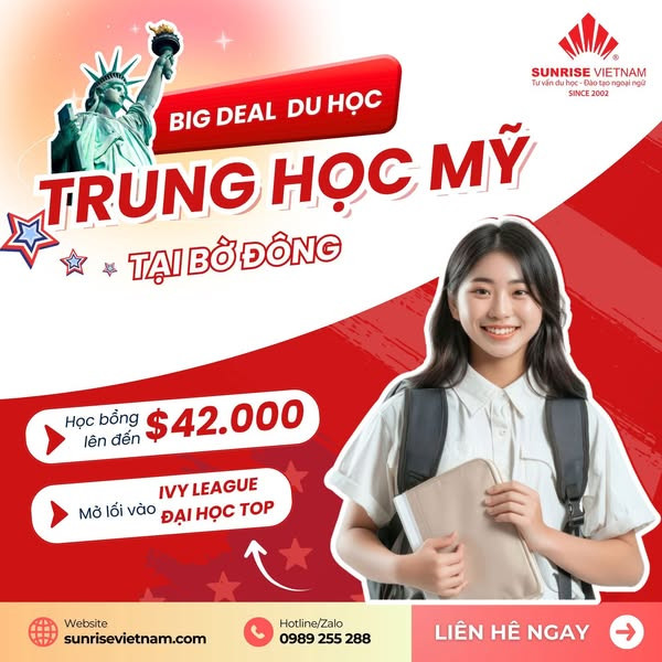 Du Học Mỹ với Học bổng Nội trú Mỹ 2026: Săn ngay suất $42,000/năm tại Bờ Đông - Chìa khóa vào Ivy League!