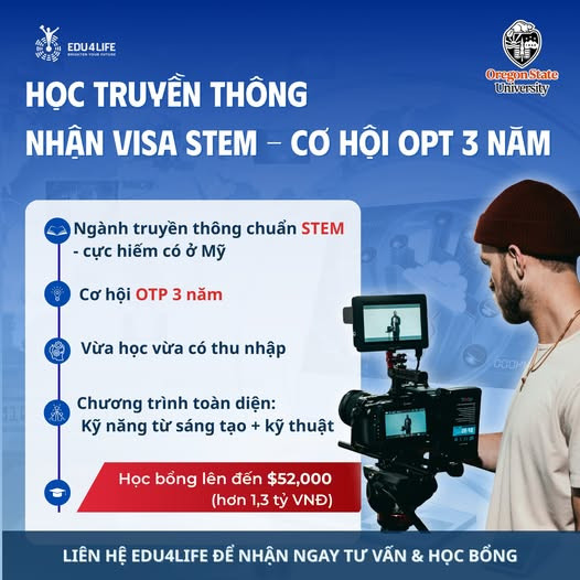 Du Học Mỹ - Học Digital Communication Arts (DCA) tại OSU - Cơ hội ở lại Mỹ 3 năm làm việc!