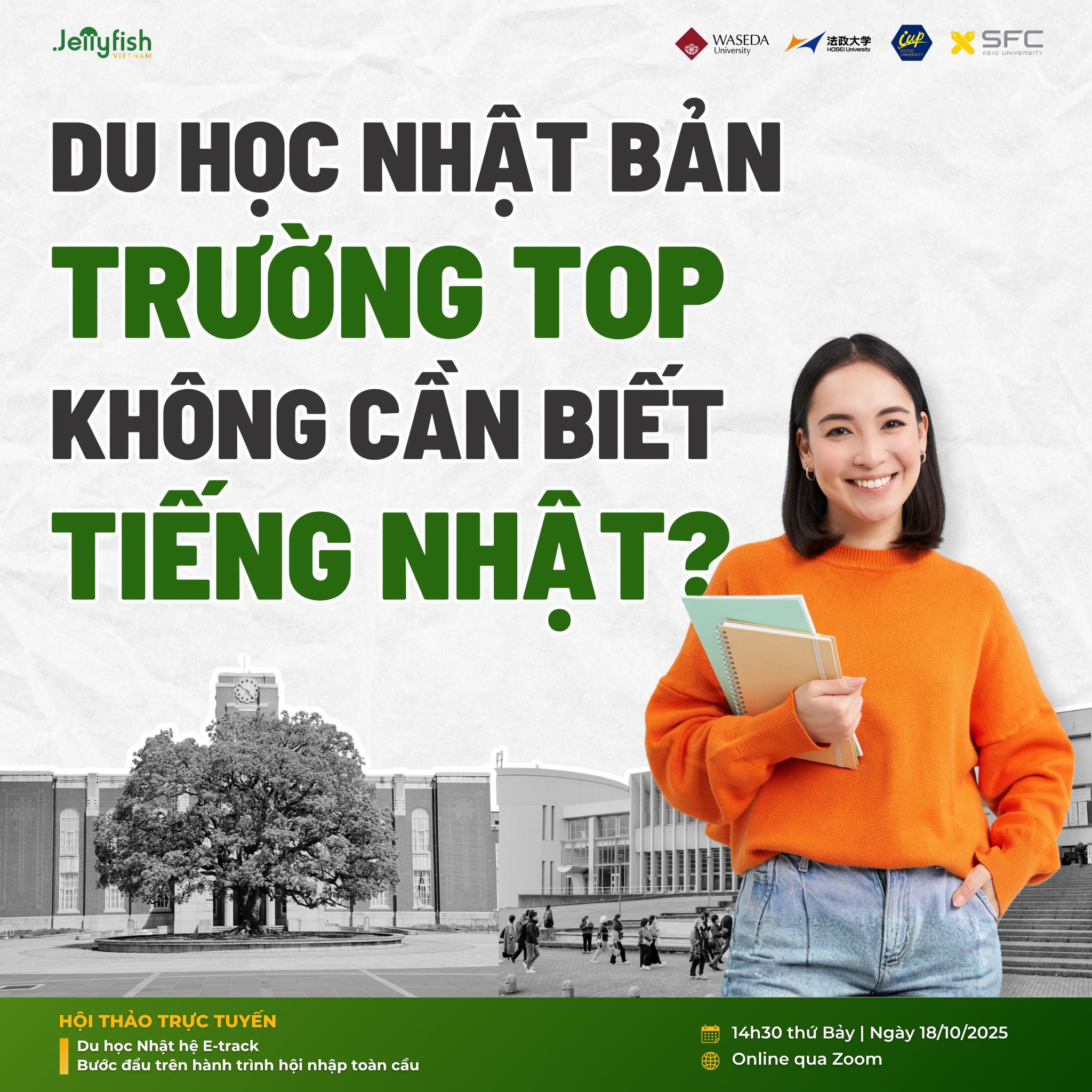 Du Học Nhật - TOP trường KHÔNG CẦN BIẾT TIẾNG NHẬT? Khám phá hệ E-track và Học bổng hấp dẫn!