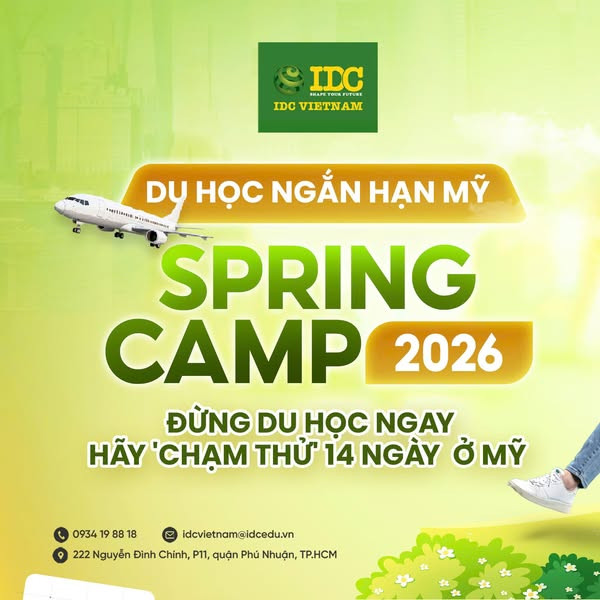 Spring Camp 2026 – 14 Ngày Trải Nghiệm Du Học Mỹ Ngắn Hạn