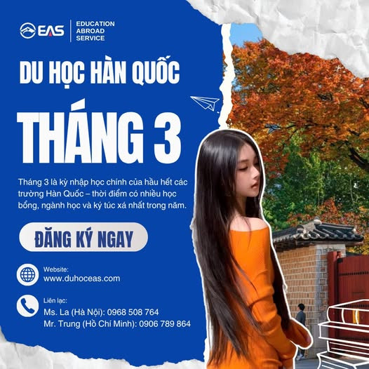 Du học Hàn Quốc kỳ tháng 3/2026 – Cơ hội “vàng” cho sinh viên quốc tế