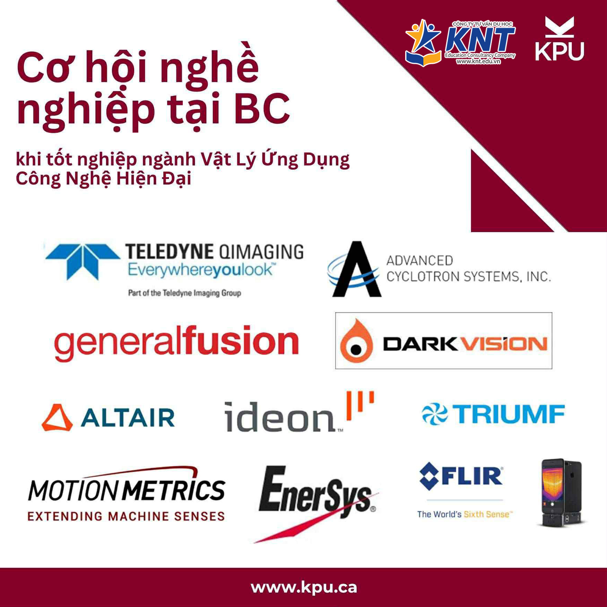 Du Học Canada Ngành Kỹ Sư Vật Lý tại KPU