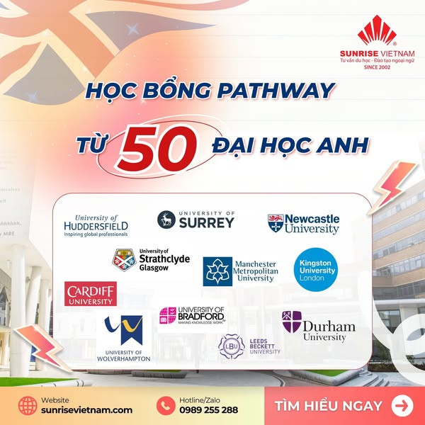 Danh Sách Học Bổng Chương Trình Chuyển Tiếp” Từ 50 Trường Đại Học Hàng Đầu Tại Anh