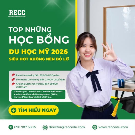 Học Bổng Du Học Mỹ Kỳ Xuân 2026